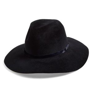 Rag & Bone Rabbit Fur Fedora (Black)